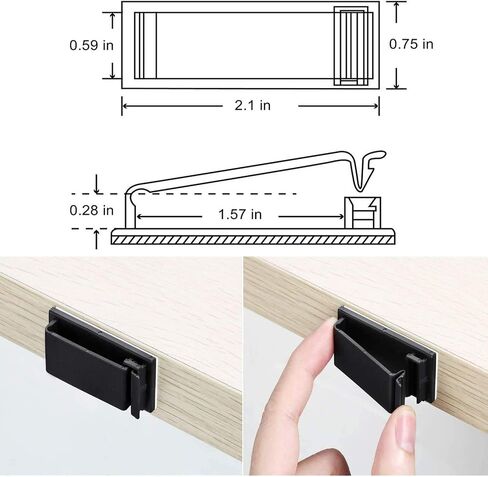 50 Pack Self Adhesive Cable Management Clips,Cable Organizers Wire Clips Cord Holder for PC Laptop Ethernet Cable Desktop Home Office(1.78’’ x 0.75’’ x 0.28’’,Black) in Saudi Arabia