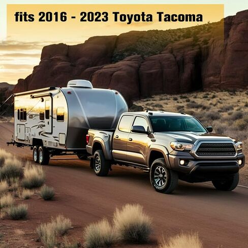 وصلة مقطورة VNN فئة 3 متوافقة مع Toyota Tacoma 2016 2017 2018 2019 2020 2021 2022 2023، جهاز استقبال 2 بوصة، وصلات سحب خلفية مطلية بمسحوق أسود in Kuwait