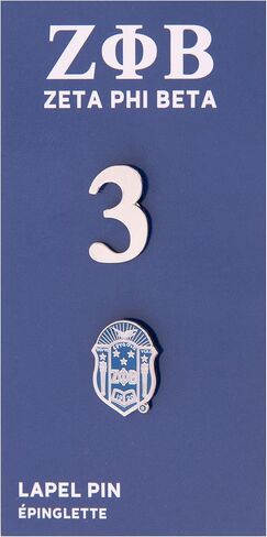 سترة Zeta Phi Beta Lapel Pin ZPB Zetas D9 Divine 9 Cross Over Initiation Enamel Fraternity ملابس رسمية (مجموعة دبوس رقم الخط - #3) in Saudi Arabia