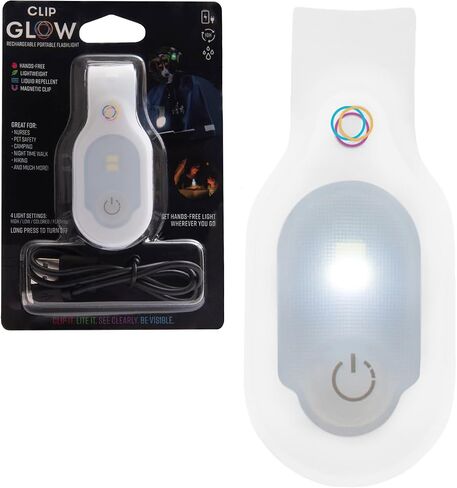 Clipglow Nurse Light Clip On Nursing Night Shift Light, Bright, Lightweight Magnetic, Portable, USB Rechargeable Flashlight for Badge, 8-10 Hours Battery, 4 Light Settings 10-25 Lumens Nurse Gift|Blue in Saudi Arabia