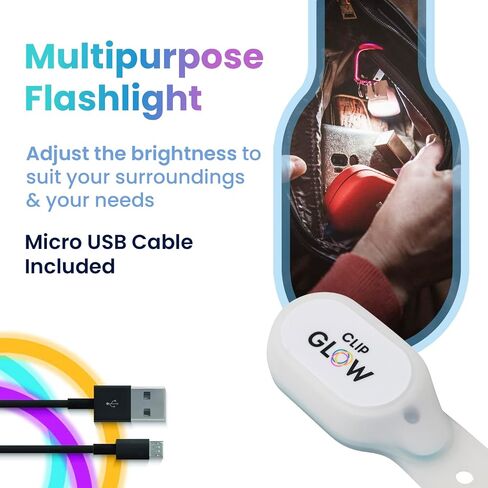 Clipglow Nurse Light Clip On Nursing Night Shift Light, Bright, Lightweight Magnetic, Portable, USB Rechargeable Flashlight for Badge, 8-10 Hours Battery, 4 Light Settings 10-25 Lumens Nurse Gift|Blue in Saudi Arabia