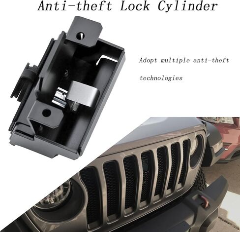 قفل بقطعة غطاء Timilge لـ Wrangler JK JKU 2007-2017 قفل مضاد للسرقة اسطوانة غطاء من الفولاذ المقاوم للصدأ مزلاج بمفتاح in Kuwait