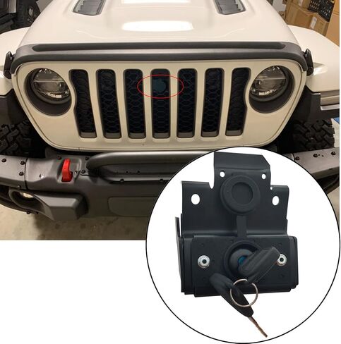 قفل بقطعة غطاء Timilge لـ Wrangler JK JKU 2007-2017 قفل مضاد للسرقة اسطوانة غطاء من الفولاذ المقاوم للصدأ مزلاج بمفتاح in Kuwait