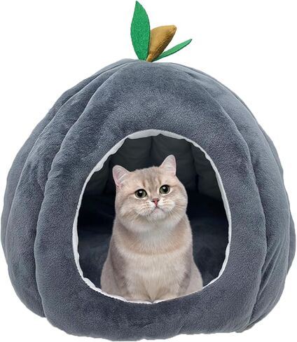 Cat Bed Cave Bunny Warm House Guinea Pig Hideout Rabbit Bedding Nest Soft Cozy for Rabbit Cat Guinea Pig Chinchilla Squirrel Ferret Hedgehog (Gray) in Saudi Arabia