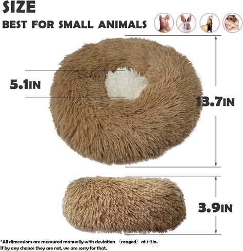 TTANFY Ferret Plush Bed Small Pet وسادة طويلة قطيفة ناعمة قابلة للغسل للنمس والحيوانات الصغيرة، أسود in Kuwait