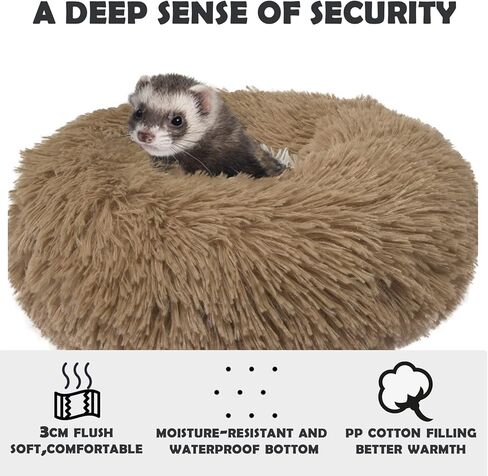 TTANFY Ferret Plush Bed Small Pet وسادة طويلة قطيفة ناعمة قابلة للغسل للنمس والحيوانات الصغيرة، أسود in Kuwait