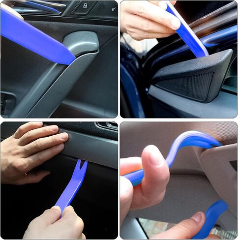 AUCELI 19PCS Trim Removal Tool Kit, Professional Vehicle Upholstery Remover Tool Set and Clip Plier, Automotive Interior Door Radio Panel Dashboard Disassembly with Portable Storage Bag (Blue) in Saudi Arabia