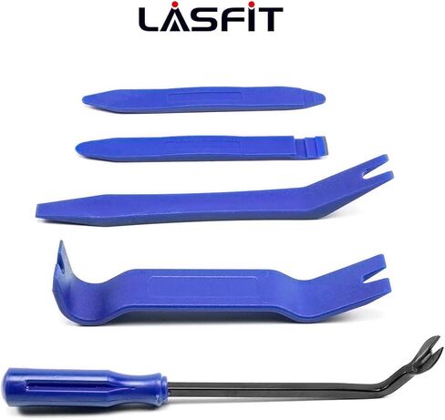 مجموعة أدوات إزالة القطع التلقائية من LASFIT، أداة إزالة التثبيت - أدوات السيارة مجموعة التشذيب التلقائي - سهولة إزالة ألواح أبواب السيارة، والمثبتات، والقولبة، ولوحات القيادة، ومحاور العجلات (5 عبوات) in Kuwait