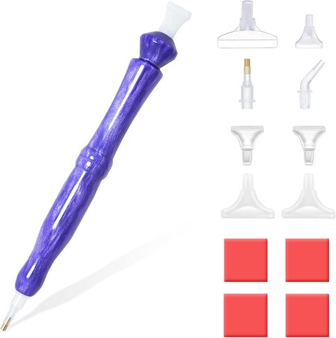 RECORDARME Personalized Diamond Painting Pen, Lightweight Diamond Art Drill Pen with Tips and Wax, Ergonomic Diamond Painting Accessories Tools Pen in Saudi Arabia