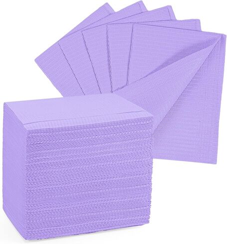 Annhua 90 عبوة من مرايل الأسنان البيضاء للاستعمال مرة واحدة، مرايل طبيب الأسنان، مقاس 33.02 سم × 45.72 سم - مرايل وشم مقاومة للماء، مناديل أظافر، مرايل للمريض للاستعمال مرة واحدة in Kuwait