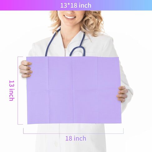 Annhua 90 عبوة من مرايل الأسنان البيضاء للاستعمال مرة واحدة، مرايل طبيب الأسنان، مقاس 33.02 سم × 45.72 سم - مرايل وشم مقاومة للماء، مناديل أظافر، مرايل للمريض للاستعمال مرة واحدة in Kuwait