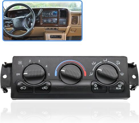 599-218 وحدة التحكم في المناخ لسخان التيار المتردد متوافقة مع 1999-2002 شيفروليه سيلفرادو سوبربان 1500 2500 3500 يوكون، جي إم سي يوكون سييرا 1500 2500 3500 HD، يستبدل 15054697، 15054698، 15753263، 15753264 in Kuwait