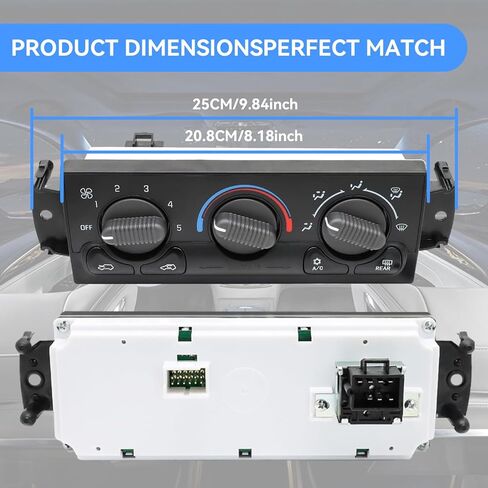 599-218 وحدة التحكم في المناخ لسخان التيار المتردد متوافقة مع 1999-2002 شيفروليه سيلفرادو سوبربان 1500 2500 3500 يوكون، جي إم سي يوكون سييرا 1500 2500 3500 HD، يستبدل 15054697، 15054698، 15753263، 15753264 in Kuwait