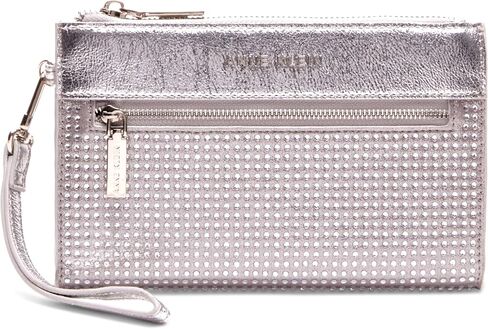 مجموعة هدايا Ak للسيدات من Anne Klein مكونة من قطعتين مع حقيبة يد بسحاب من حجر الراين وحقيبة معصم للبطاقات in Saudi Arabia