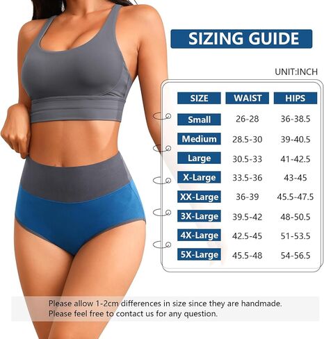 Eiggam High Waisted Underwear for Women Tummy Control Panties Cotton Briefs Full Coverage Breathable Underwear Packs Women in Saudi Arabia