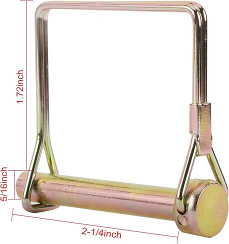 AuInn 5/16 بوصة × 2-1/4 بوصة دبوس قفل رمح سلك قفل دبوس وصلة الجرار (20) in Kuwait