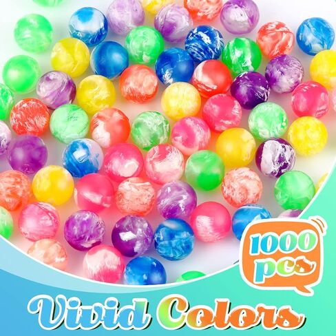 1000 Pcs Small Bouncy Balls Bulk 0.78 Inch/ 20 mm Rubber High Bouncing Balls Neon Cloud Bounce Balls Mini Bouncy Balls for Birthday Party Favors Gift Game Prizes Vending Machines Fillers Outdoor in Saudi Arabia