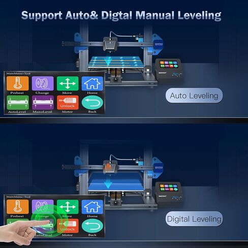 Geeetech Mizar Pro 3D Printers Support Digital Manual&Auto Leveling 3D Printer with Resume Printing Ultra Silent 3D Printers for Beginner Breakage Detection Build Size 8.7 * 8.7 * 10.2 inch in Saudi Arabia