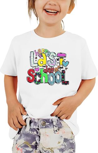 Zylkor Last Day of School Shirt Toddler Boys Girls School Graduation Tops Kids Student Life Shirt Vacation Tees in Saudi Arabia