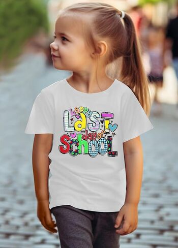 Zylkor Last Day of School Shirt Toddler Boys Girls School Graduation Tops Kids Student Life Shirt Vacation Tees in Saudi Arabia