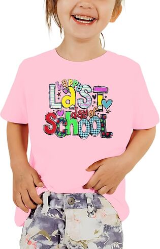Zylkor Last Day of School Shirt Toddler Boys Girls School Graduation Tops Kids Student Life Shirt Vacation Tees in Saudi Arabia