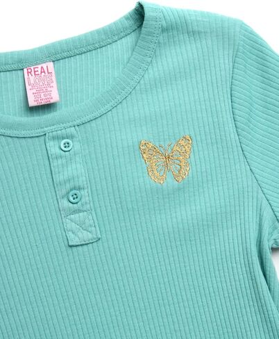 Real Love Girls' T-Shirt - 3 Pack Cute Fashion Short Sleeve Shirts - Trendy Graphic Tees - T-Shirt Multipack for Girls (7-16) in Saudi Arabia
