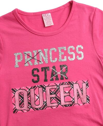 تي شيرت للفتيات من Real Love - عبوة من 3 قمصان أنيقة بأكمام قصيرة - تي شيرتات برسومات عصرية - مجموعة تي شيرت متعددة للفتيات (7-16) in Kuwait