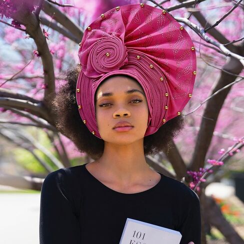 Nigerian Headtie African Head Wraps Already Made Auto Gele African Turban Cap for Party in Saudi Arabia