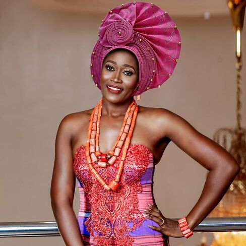 Nigerian Headtie African Head Wraps Already Made Auto Gele African Turban Cap for Party in Saudi Arabia