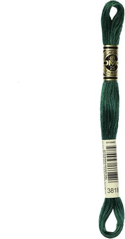 Generic DMC 6-Strand Embroidery Cotton Bundle - Emerald Green Color Family - 5 Skeins of Thread - 8.7yd Skeins in Saudi Arabia