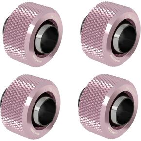 تركيبات بارو G1/4" إلى 3/8" معرف - 1/2" تركيب ضغط OD لأنبوب أنابيب ناعم 10/13 مم TFHRKN38B 4 عبوات (وردي) in Kuwait
