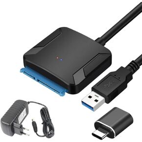 كابل محول SATA إلى USpB 3.0 لمحول قرص صلب 3.5/2.5 بوصة SSD HDD SATA III يدعم UASP مع استبدال محول الطاقة 12 فولت لتصنيع المعدات الأصلية in Kuwait