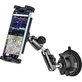 حامل هاتف طيار، [كوب شفط فائق] حامل للهاتف الخلوي على الزجاج الأمامي للطائرات، حامل نافذة طائرة بذراع معدني 360 درجة لهاتف iPhone 17 16 15 14 Pro Max، Galaxy S A Z Fold، جهاز 4-13 بوصة in Kuwait