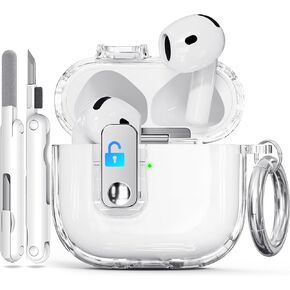 Ekoonpft for AirPods 4 Case 2024 with Safety Lock, Clear White in Saudi Arabia