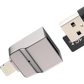 محول Lightning إلى USB لهاتف iPhone 14 13 Pro Max لأجهزة Apple iPad (2in1) كابل قارئ بطاقات الكاميرا الرقمية محرك فلاش أنثى OTG Micro SD إضاءة ذكر نقل الهاتف محول سلك الاتصال in Kuwait