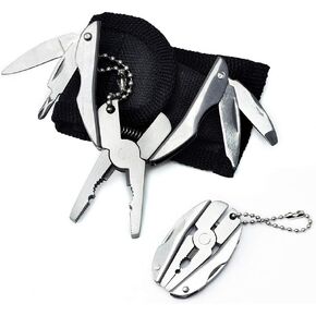 SPEEDWOX Micro Multitool Pliers 6 in 1 Keychain Size Mini Pocket Folding Knife with Screwdriver Wire Cutter for Camping Outdoor Hardware Stainless Steel Portable Nylon Sheath in Saudi Arabia