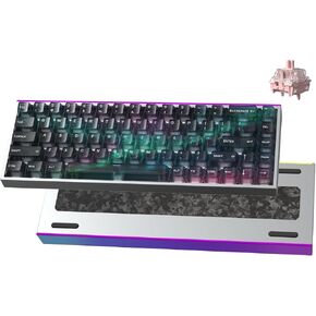 Hexgears MAG68 65% سلك لوحة مفاتيح ميكانيكية للألعاب، لوحة مفاتيح مغناطيسية قابلة للتبديل السريع، حافظة من الألومنيوم بالكامل، 16.8M RGB بإضاءة خلفية وشريط، مشغل سريع، معدل الاقتراع 8000 هرتز-Aurora in Kuwait