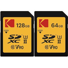Kodak 128GB UHS-II U3 V90 Ultra Pro SDXC Memory Card - Up to 3000MB/s Read Speed & 64GB UHS-II U3 V90 Ultra Pro SDXC Memory Card - Up to 300MB/s Read Speed and 270MB/s Write Speed in Kuwait