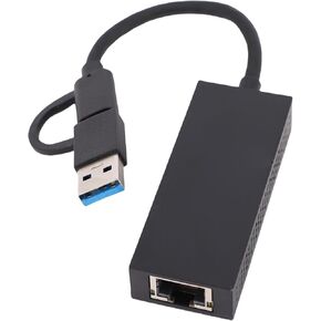 USB C to Ethernet Adapter, 2.5Gbps RJ45 Network Adapter with USB A Converter and LED Indicator, for 7 8 10 and OS X 10.6 or Later in Saudi Arabia