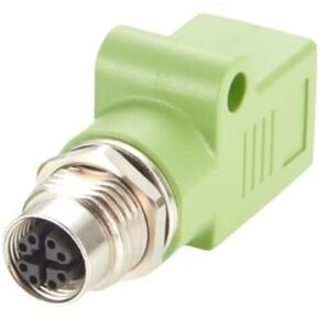 1 محول PCM-0656 RJ45 Ethernet إلى M12 مثبت على اللوحة، 90 درجة M12 8-pin X-Coded ذكر إلى موصل RJ45 أنثى، مناسب للتطبيقات الصناعية. in Kuwait