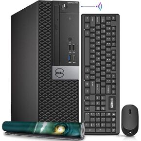 أجهزة الكمبيوتر المكتبية Dell OptiPlex 7050، Intel Core i7-6700 3.4 جيجا هرتز، 32 جيجا رام 512 جيجا M.2 NVMe SSD+2 تيرابايت HDD، Intel AX200 مدمج WiFi 6، بلوتوث 5.2، HDMI، كمبيوتر مجدد، Windows 10 Pro (متجدد) in Kuwait