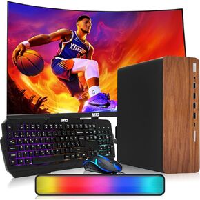 كمبيوتر مكتبي للألعاب TechMagnet HP G4، AMD Pro A10-9700 R7 Dark Single Premium Gaming، GT 1030 2GB GDDR5، ذاكرة الوصول العشوائي 16 جيجابايت، 512 جيجابايت SSD، شاشة منحنية 27 بوصة، RGB KBM مدعم بالذكاء الاصطناعي، مكبر صوت RGB، Windows 11 (متجدد) in Kuwait