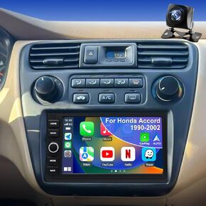 ترقية راديو السيارة لهوندا أكورد 1990-2002، Carplay Android Auto Stereo Civic 1996-2000، CRV 1997-2006، Element 2003-2011، Odyssey 1995-2004 وحدة رأس تعمل باللمس مع كاميرا بلوتوث FM in Kuwait
