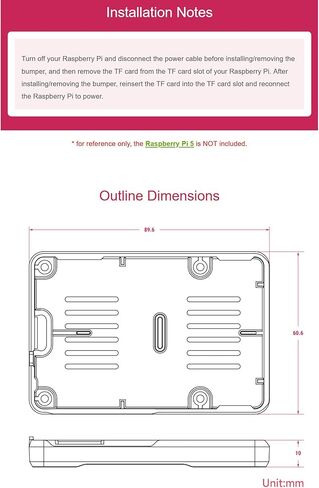 Official for Raspberry Pi 5 Bumper Protection Cover Case, One-Piece Flexible Silicone Rubber Bumper, Reserved Mounting Holes On The Bottom @XYGStudy in Saudi Arabia