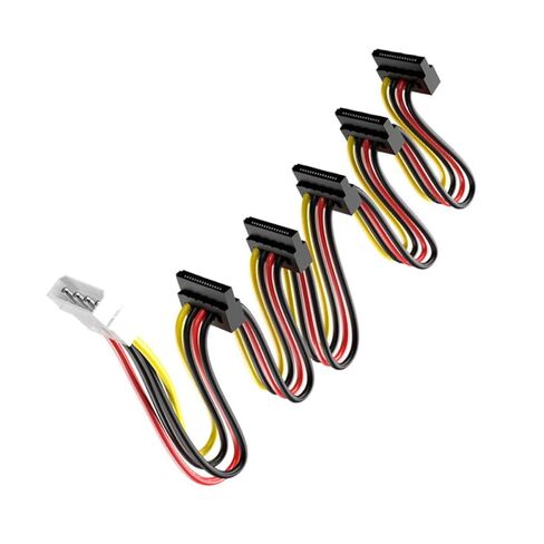 BESPORTBLE Serial ATA Hard Drive Power Cable Adapter 4-pin to 15-pin Power Supply Cord for 3.5/2.5 Inch Hard Drives Compatible with Replacement in Kuwait