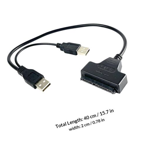 قطعتان من كابل محول بيانات القرص الصلب USB إلى 2.5 بوصة لنقل SSD خارجي للكمبيوتر المحمول، يعمل بمنفذ USB وسهل التوافق مع وحدة التخزين المحمولة in Kuwait