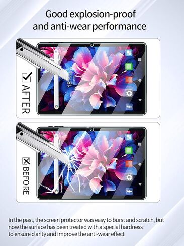 واقي شاشة لجهاز ZONKO Tab D126 Pro مقاس 11 بوصة، جهاز لوحي Android 14، مضاد للخدش بصلابة 9H حساسة للمس، حواف مستديرة 2.5D خالية من الفقاعات، سهل التركيب، عبوتان. in Kuwait