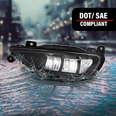 DOTCOM Fog Light Front Bumper Lamp Right Side Compatible with Volvo XC90 XC60 S90 V90 2016-2024 31395866 Black in Saudi Arabia