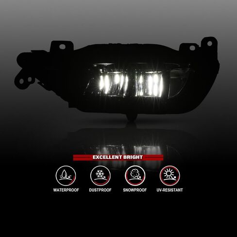DOTCOM Fog Light Front Bumper Lamp Right Side Compatible with Volvo XC90 XC60 S90 V90 2016-2024 31395866 Black in Saudi Arabia