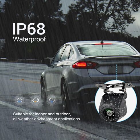 Backup Camera for Car AHD 720P Metal 130 Degree Wide Angle Rearview Reversing Camera, IP68 Waterproof Night Vision Reverse Rear View Camera for Car Vehicle SUV RV in Saudi Arabia